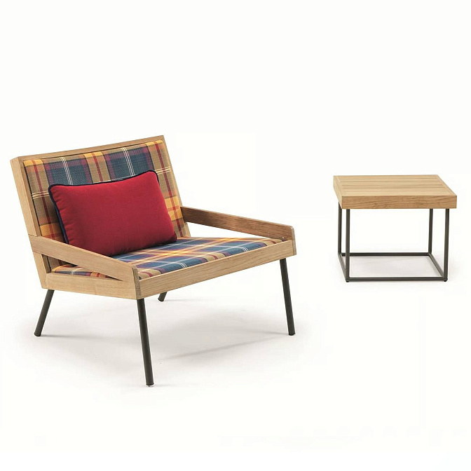 Кресло для улицы Ethimo Allaperto Mountain Tartan - фото-4 | interior market