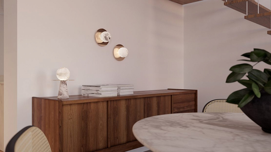Настольная лампа United Alabaster SATURN CYCLE - фото-3 | interior market
