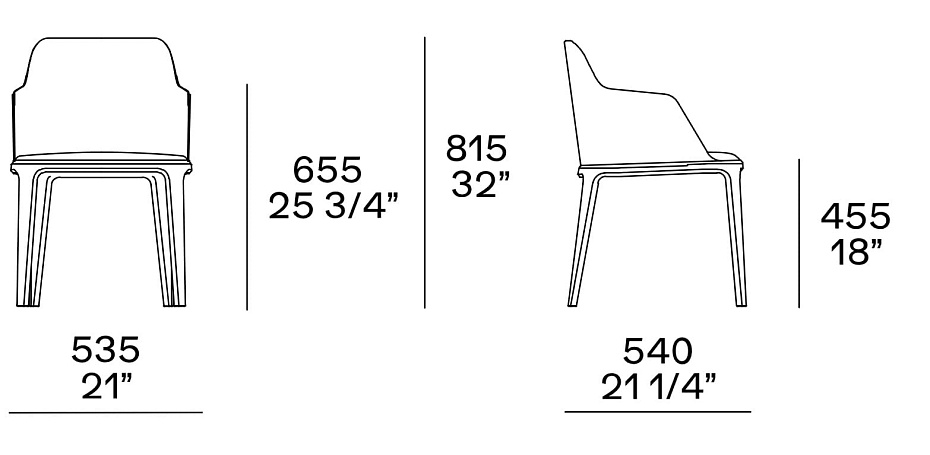 Обеденный стул Poliform GRACE - фото-4 | interior market