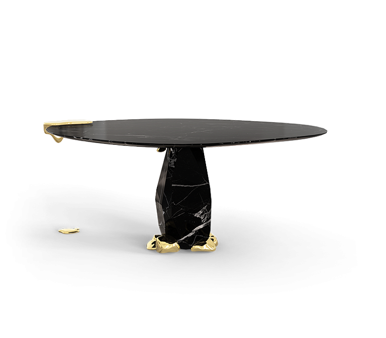 Обеденный стол Boca do Lobo Diamond Nero Marquina Dining Table - фото-3 | interior market