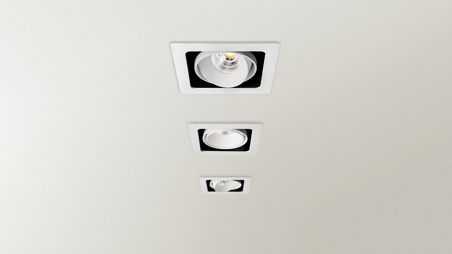Встраиваемый светильник  Arkos Light TWIST 1 7W DIM TR.EDGE FLOOD 2700K WT - фото-2 | interior market
