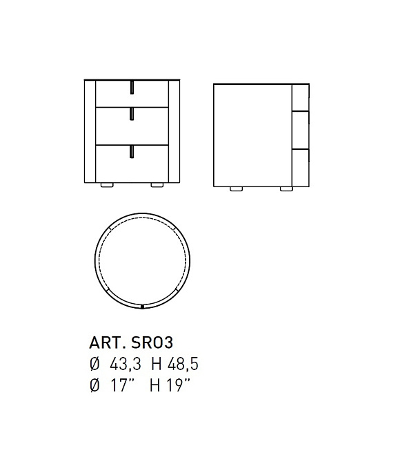 Прикроватная тумба ALIVAR ROUND3 - фото-5 | interior market