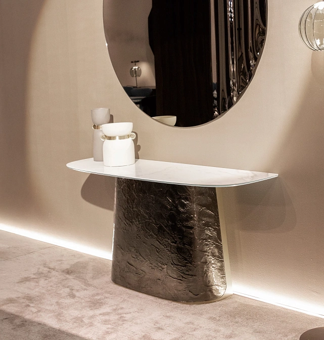 Консоль  Tonin Casa ADONE PLISSÉ silk wood - фото-2 | interior market