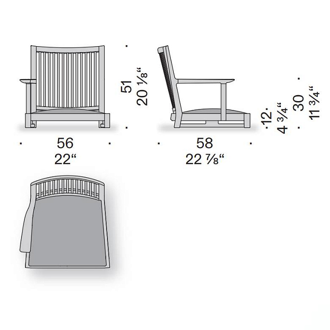 Стул без ножек De Padova Liku Japanese Chair - фото-3 | interior market