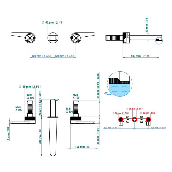 Встраиваемый смеситель THG ZOOM.12 - фото-2 | interior market