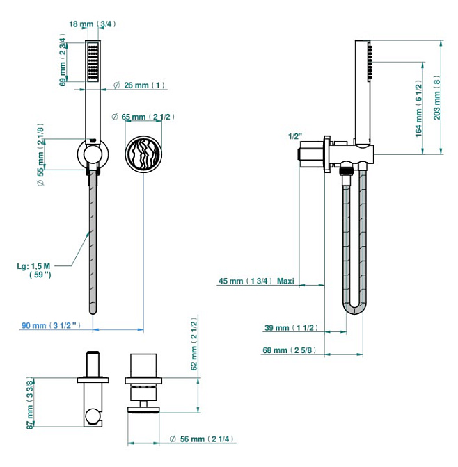 Смеситель встраиваемый THG Yoko Ice - фото-2 | interior market