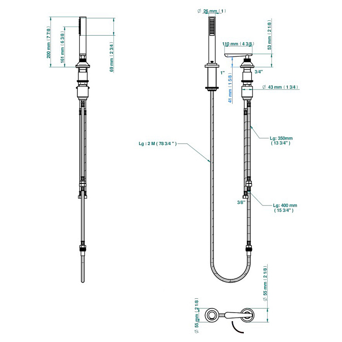 Смеситель для ванны THG Dean - фото-2 | interior market