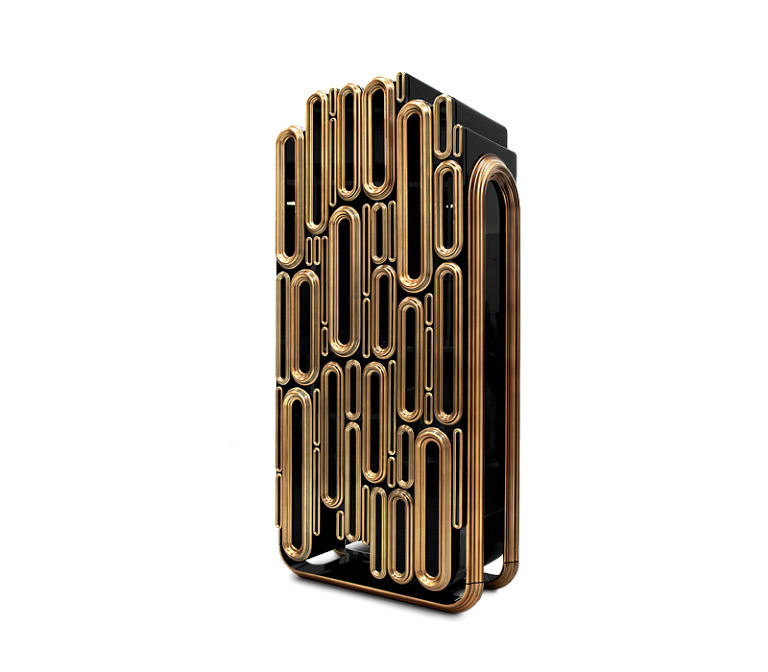 Шкаф Boca do Lobo Oblong Gold Cabinet - фото-3 | interior market