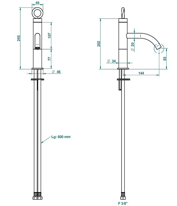 Смеситель для раковины THG Collection "O" - фото-2 | interior market