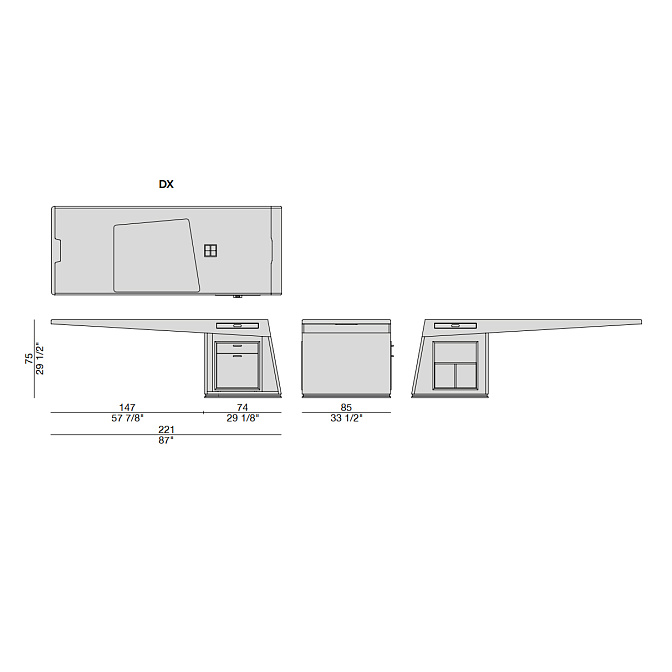 Письменный стол Porada MIDÌ - фото-7 | interior market