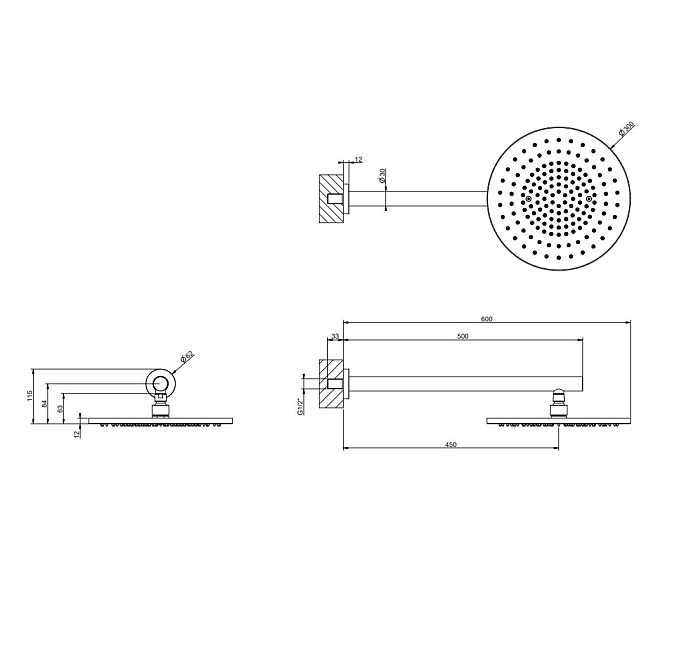 Верхний душ Gessi GESSI 316 - фото-2 | interior market