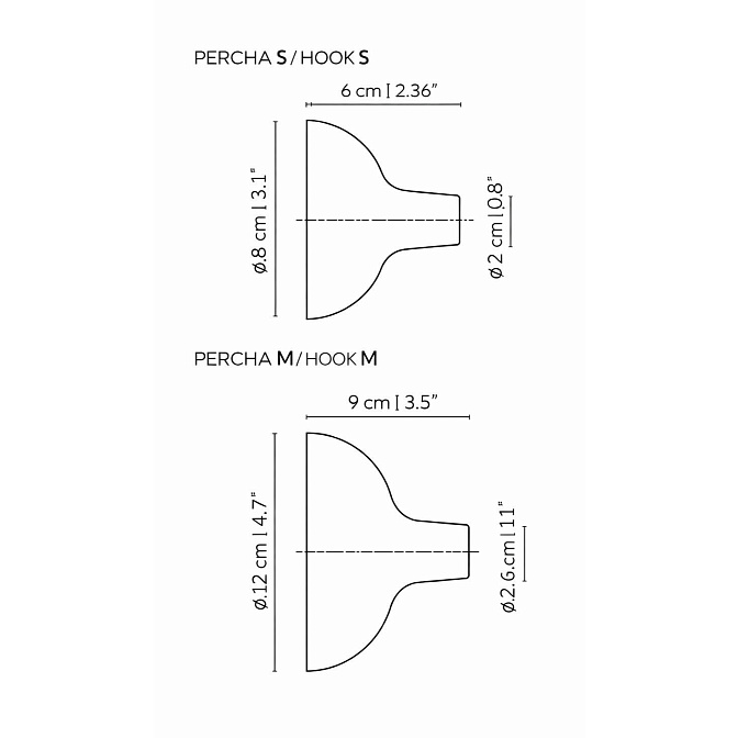 Настенные вешалки NOMON Perchas S + M - фото-4 | interior market
