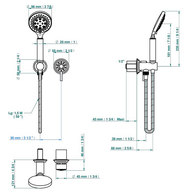Встраиваемый смеситель THG  - фото-2 | interior market