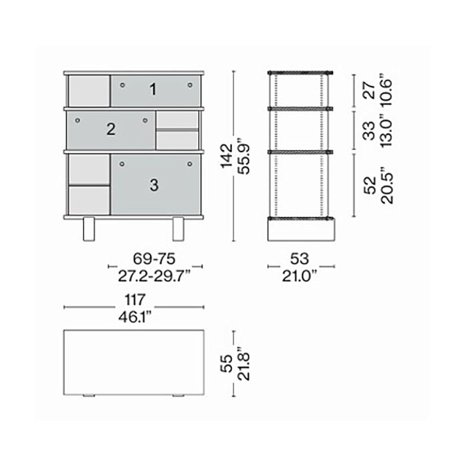 Книжный шкаф Cassina Nuage - фото-2 | interior market