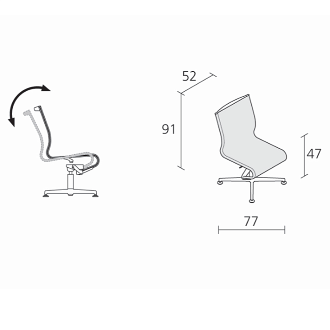 Обеденный стул ALIAS Rollingframe 52 armrest - фото-2 | interior market