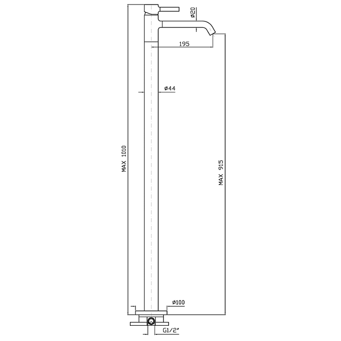 Напольный смеситель Zucchetti  - фото-2 | interior market