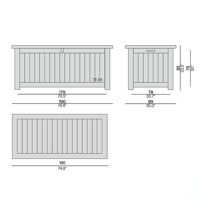 Ящик уличный для хранения текстиля Manutti Siena - фото-3 | interior market