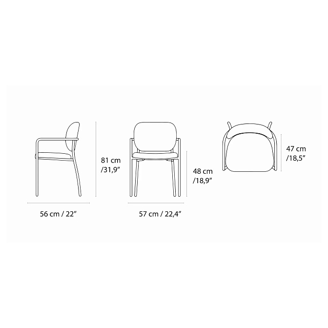 Обеденный стул Tonon Eli Armchair 154.11 - фото-4 | interior market