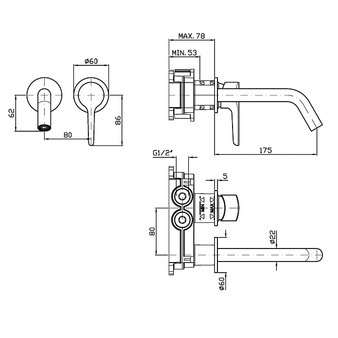 Смеситель для раковины Zucchetti  - фото-2 | interior market