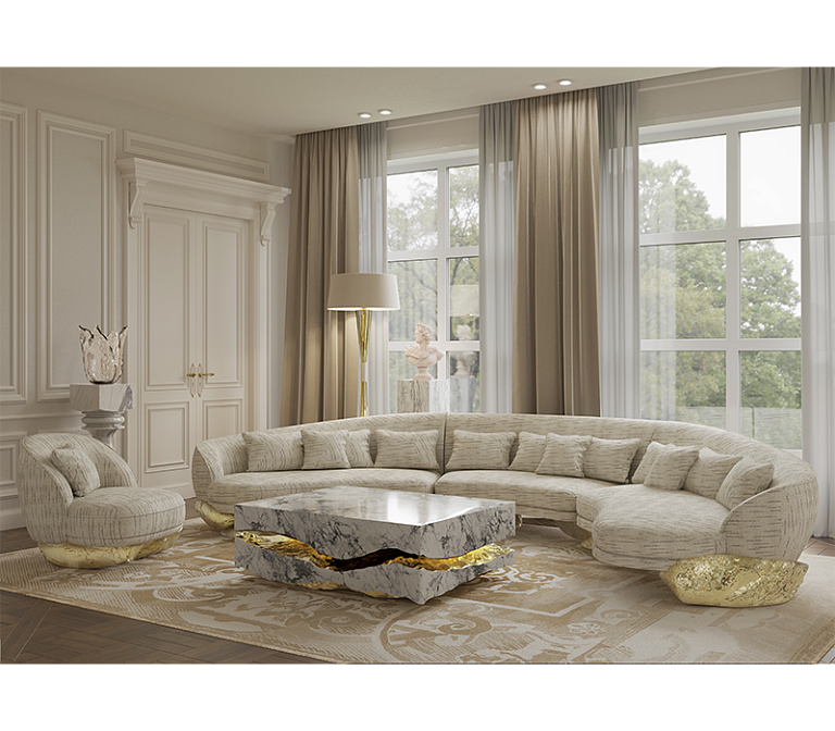 Стол Boca do Lobo Quarry Carrara Marble Center Table - фото-4 | interior market