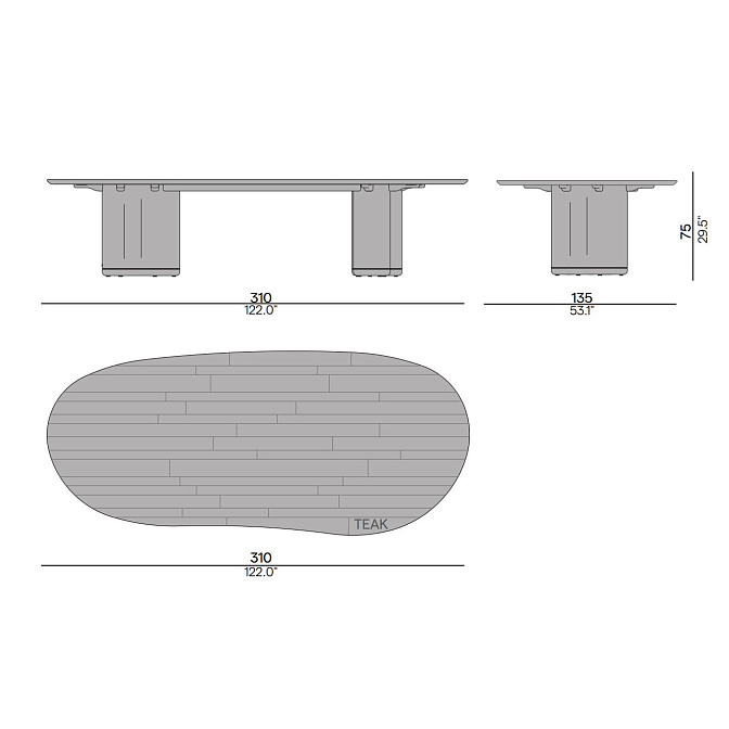 Обеденный стол для улицы Manutti Ogado - фото-5 | interior market