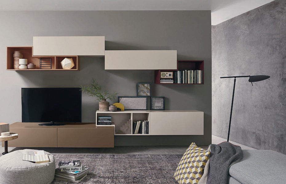 Стенка под ТВ Sangiacomo Lampo Tetris - фото-1 | interior market Стенка под ТВ Sangiacomo Lampo Tetris - фото-1 | interior market