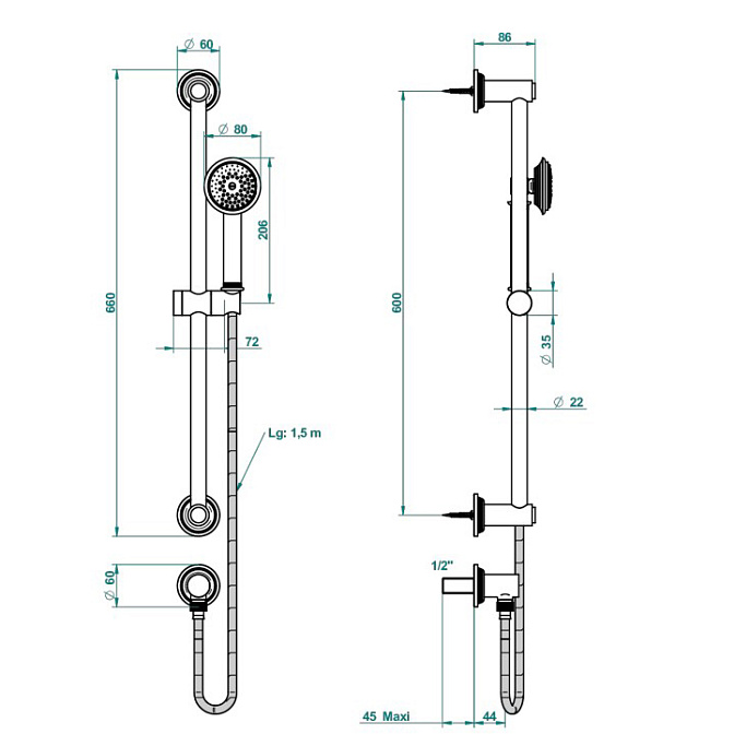 Смеситель для душа THG  - фото-2 | interior market