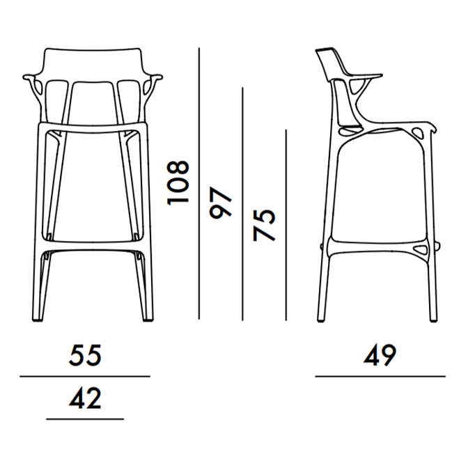 Барный стул Kartell A.i. - фото-3 | interior market