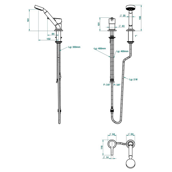 Смеситель на ванну THG Bondi - фото-2 | interior market