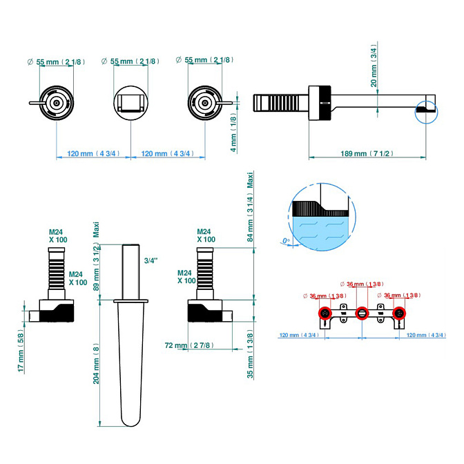 Встраиваемый смеситель THG ZOOM.7 - фото-2 | interior market