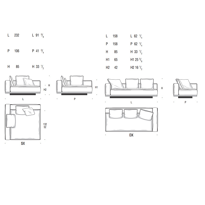 Угловой диван Minotti Horizonte - фото-2 | interior market