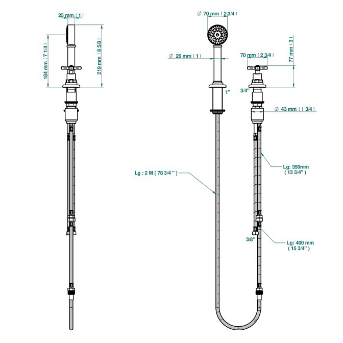 Смеситель для ванны THG  - фото-2 | interior market