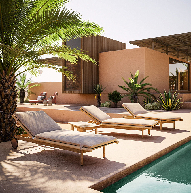 Шезлонг для улицы Dedon TIBBO - фото-2 | interior market