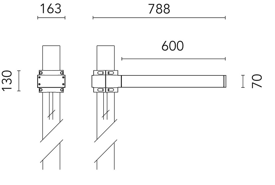Технический свет Flos Dooku 600 Single Top Pole - фото-4 | interior market