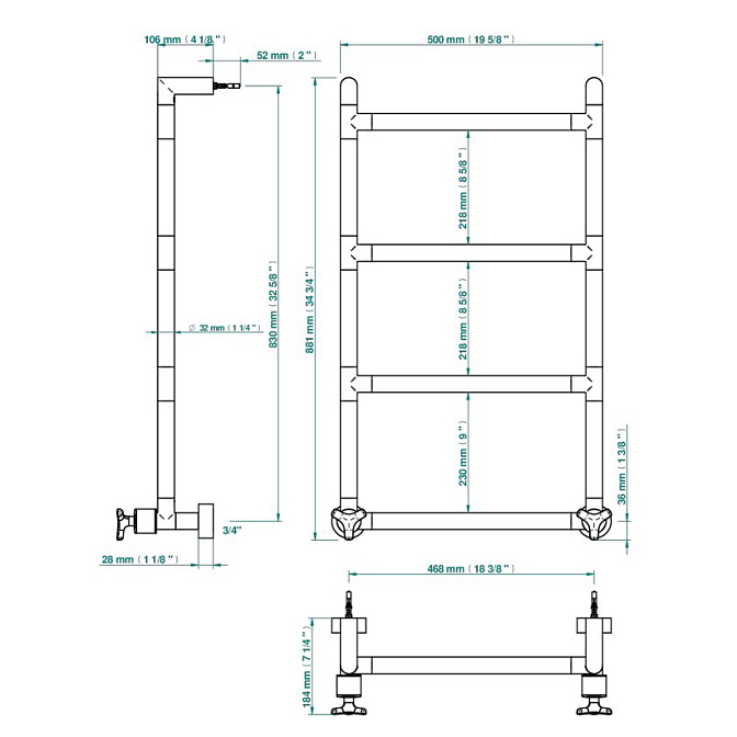 Полотенцесушитель THG Bondi - фото-2 | interior market