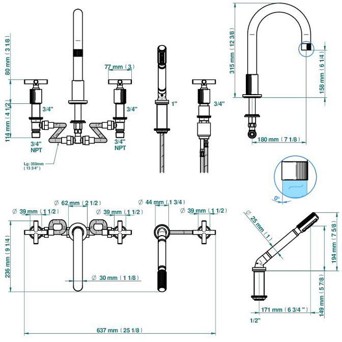 Смеситель для ваны THG Estrela - фото-2 | interior market