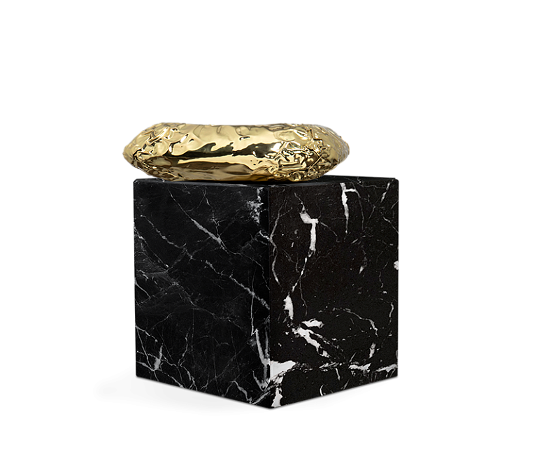 Журнальный столик Boca do Lobo Stonehenge Nero Marquina Side Table - фото-3 | interior market