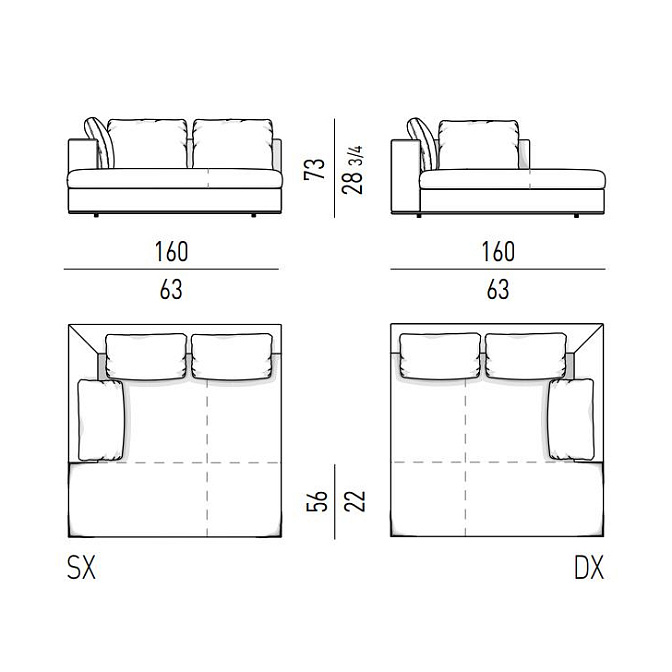 Диван с 2 подушками Minotti Hamilton - фото-3 | interior market
