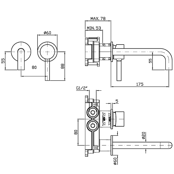 Смеситель для раковины Zucchetti  - фото-2 | interior market