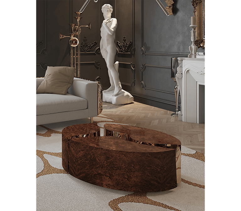 Журнальный столик Boca do Lobo Lapiaz Oval Walnut Center Table - фото-6 | interior market