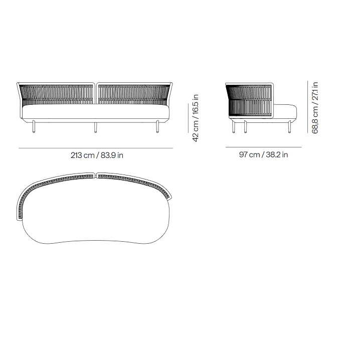 Модульный диван для улицы Amba Woven - фото-3 | interior market