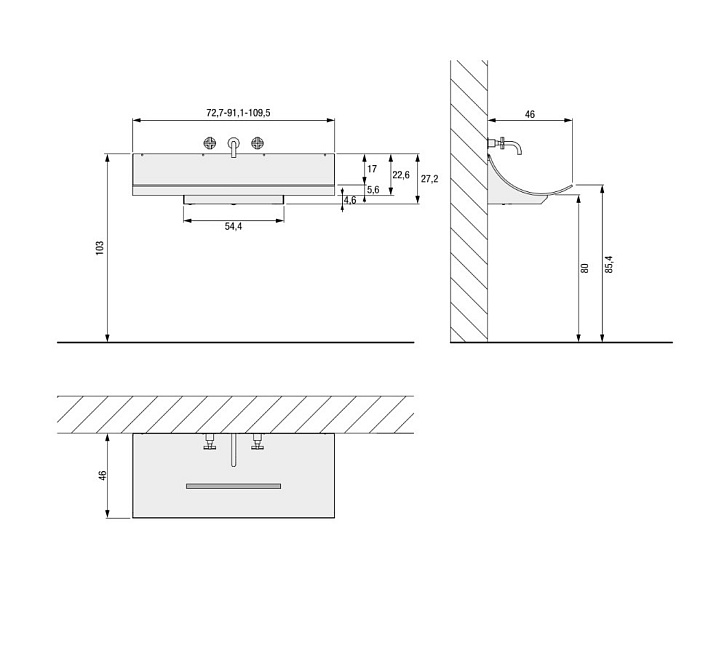 Раковина  Lago SKIN - фото-3 | interior market