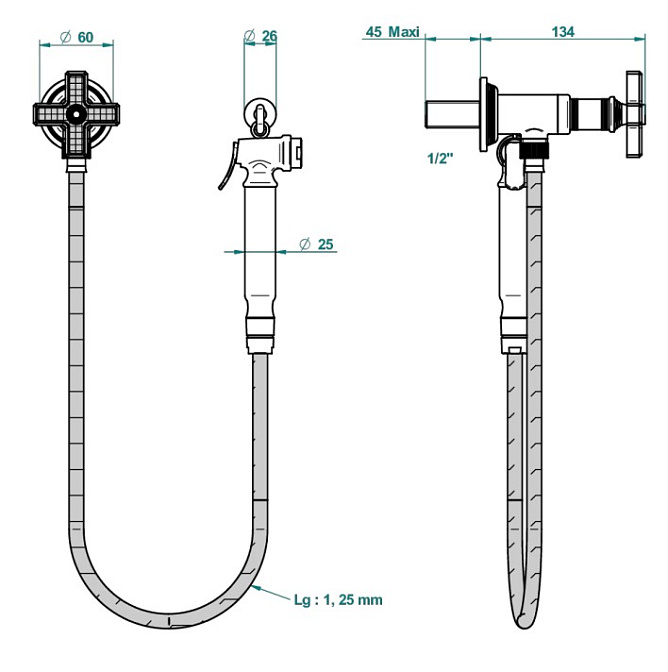 Смеситель для биде THG  - фото-2 | interior market
