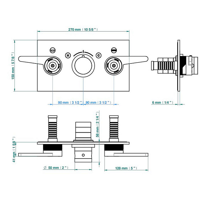 Встраиваемый смеситель THG ZOOM.12 - фото-2 | interior market