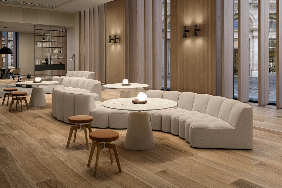 Диван с журнальным столиком MDF ITALIA ARRAY MOD.CURVA INTERNA - фото-5 | interior market