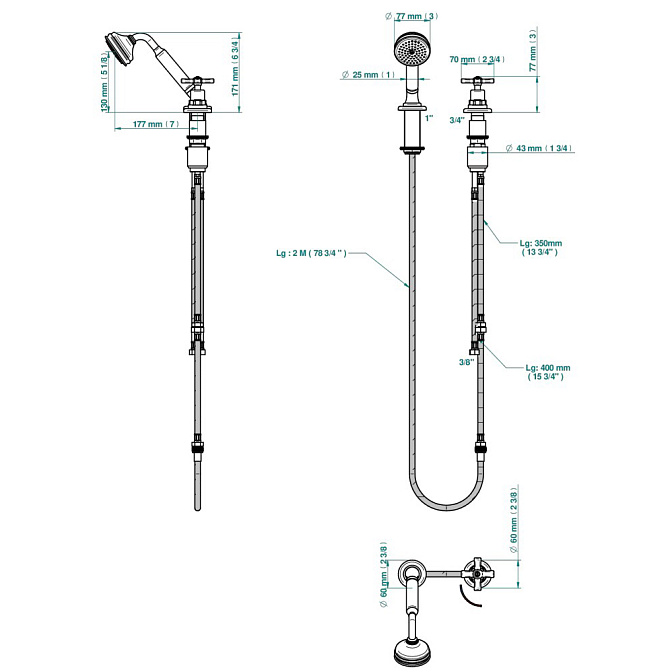 Смеситель для ванны THG  - фото-2 | interior market