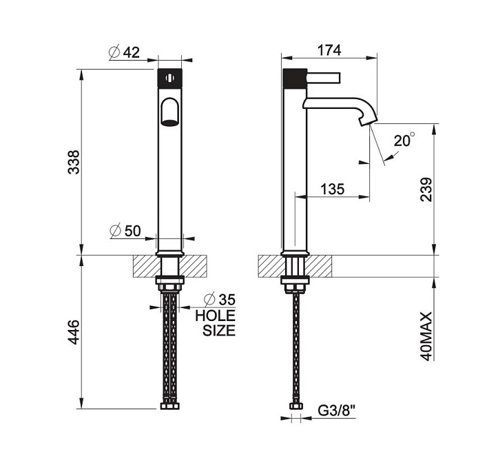 Смеситель для раковины Gessi INCISO - фото-2 | interior market