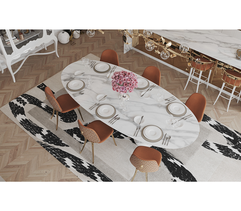 Обеденный стол Boca do Lobo Pietra Oval Xl Estremoz Dining Table - фото-6 | interior market