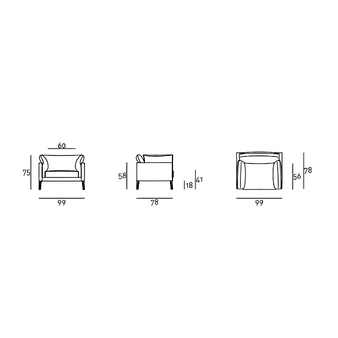 Кресло Living Divani Floyd-Hi - фото-3 | interior market