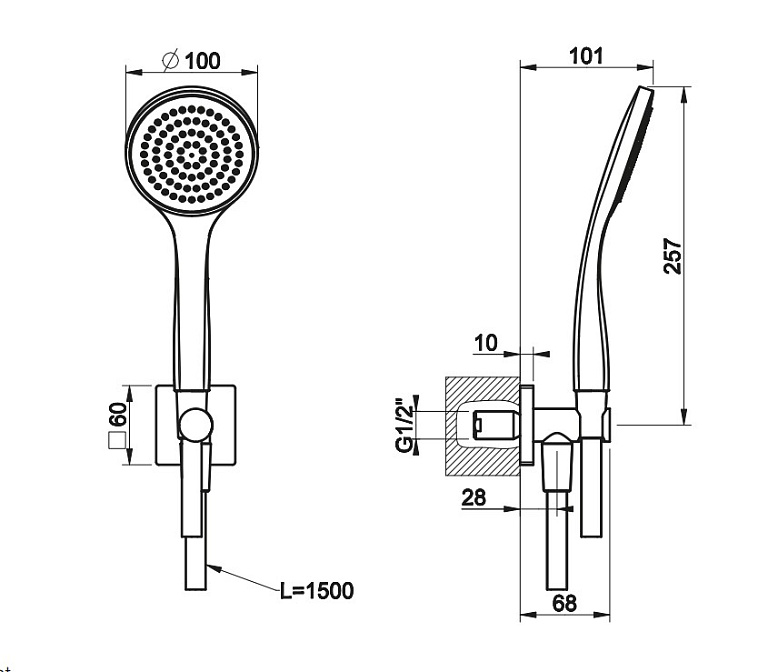 Душевая лейка Gessi RILIEVO - фото-2 | interior market